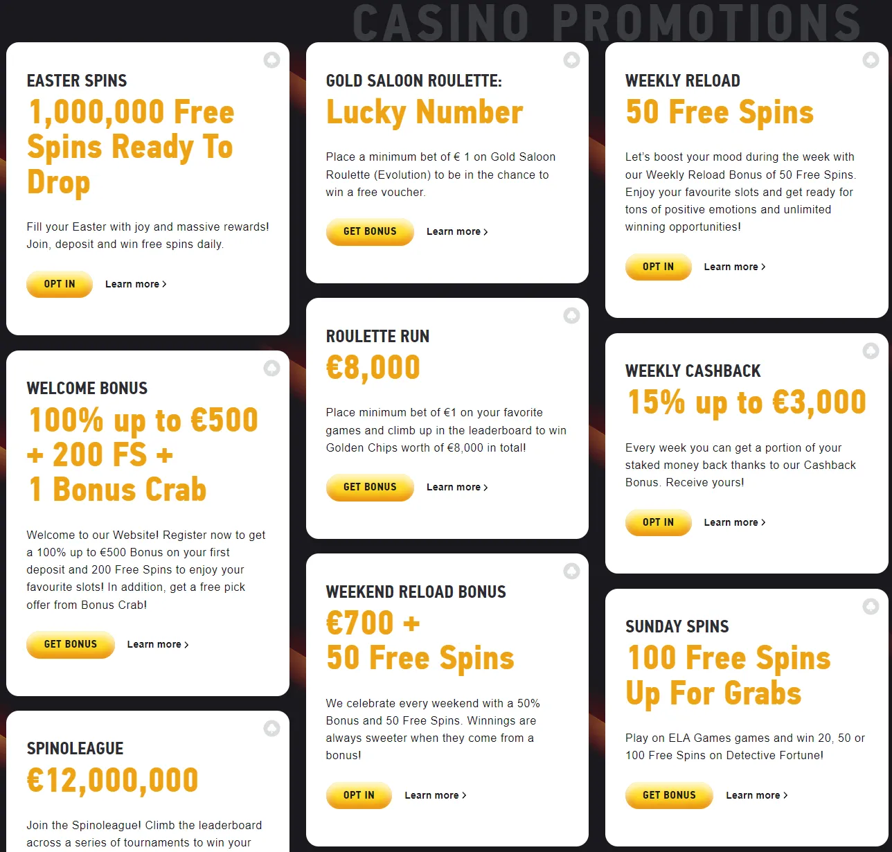 FEZbet casino promotions